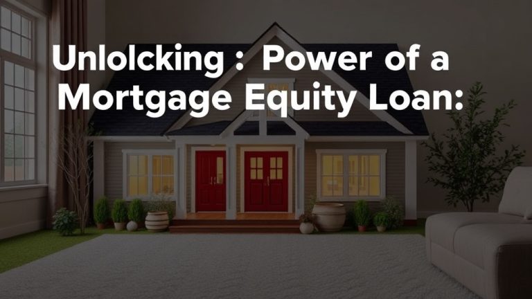 Unlock Your Home’s Hidden Wealth: A Complete Guide to Mortgage Equity Loans and How They Can Transform Your Financial Future